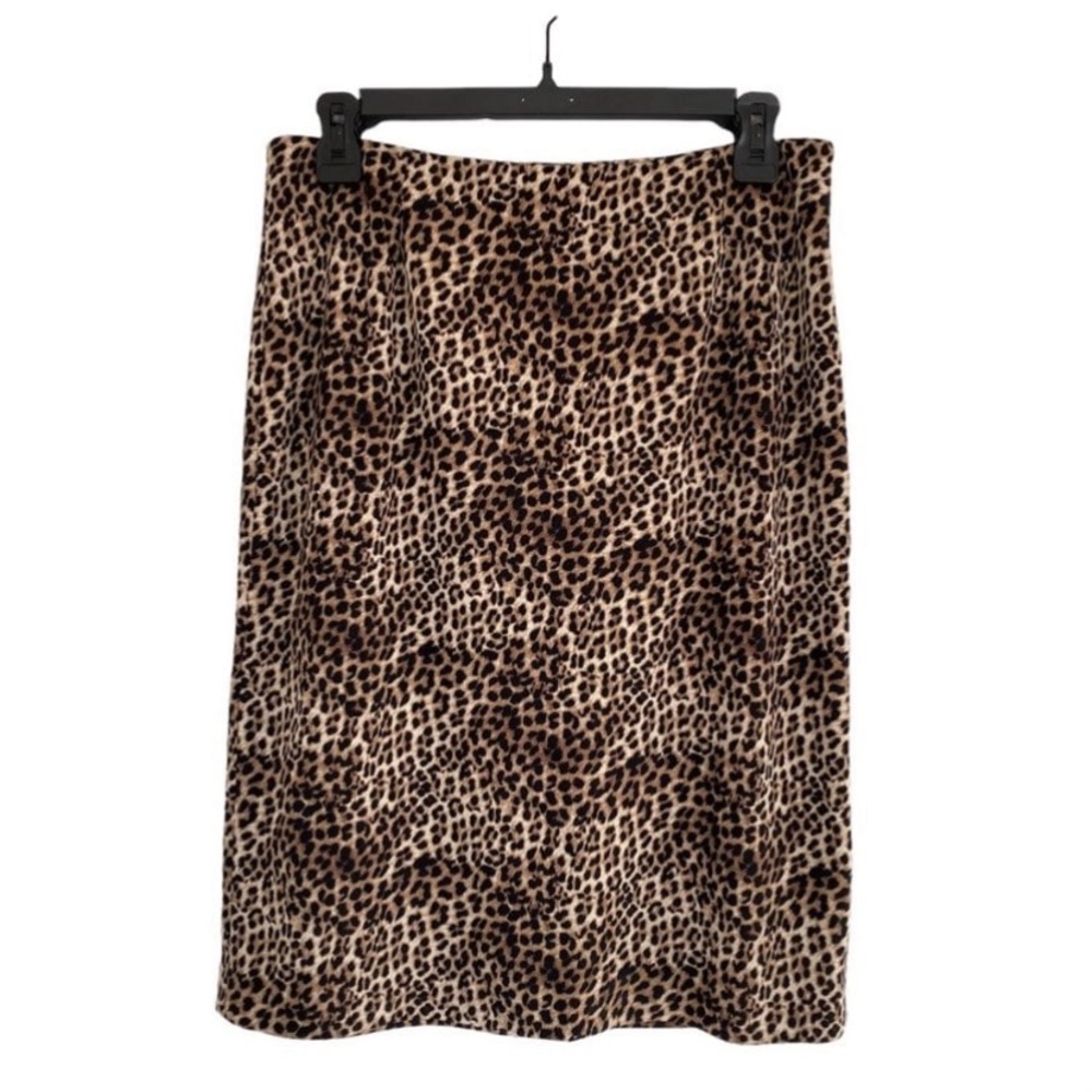 Alfani Women’s Cheetah Print Pencil Skirt Size 8 90s Y2K Edgy Streetwear